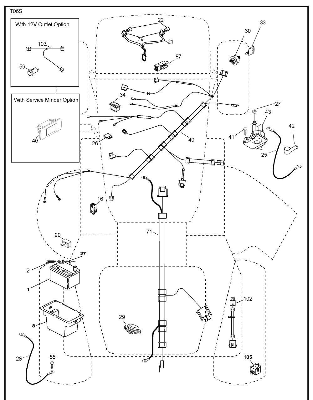 Electrical Group (7800736elec) Diagram and Parts List for 7800736-96042010200 2011 Briggs and Stratton Lawn Tractor